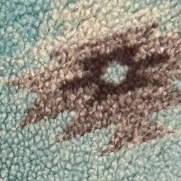 Cabela’s Green/Teal Brown  Aztec Deep Pile Fleece Zip Jacket 2XL Women’s Warm - Picture 4 of 7